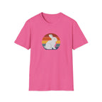 Retro Sunset Bunny T-Shirt — Cute Rabbit Vintage Stripe Tee