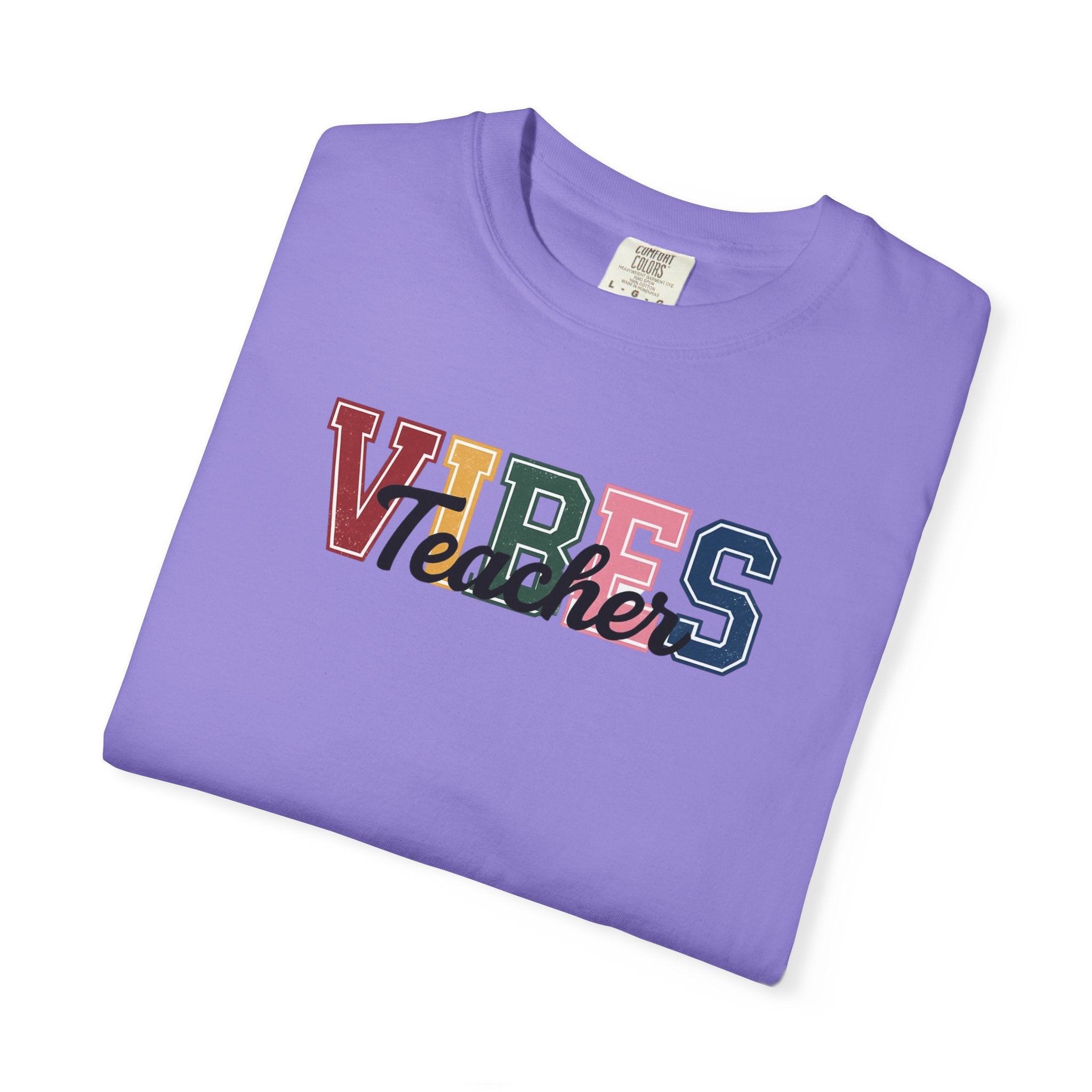 VIBES Teachers T-Shirt — Colorful Retro School Pride Tee