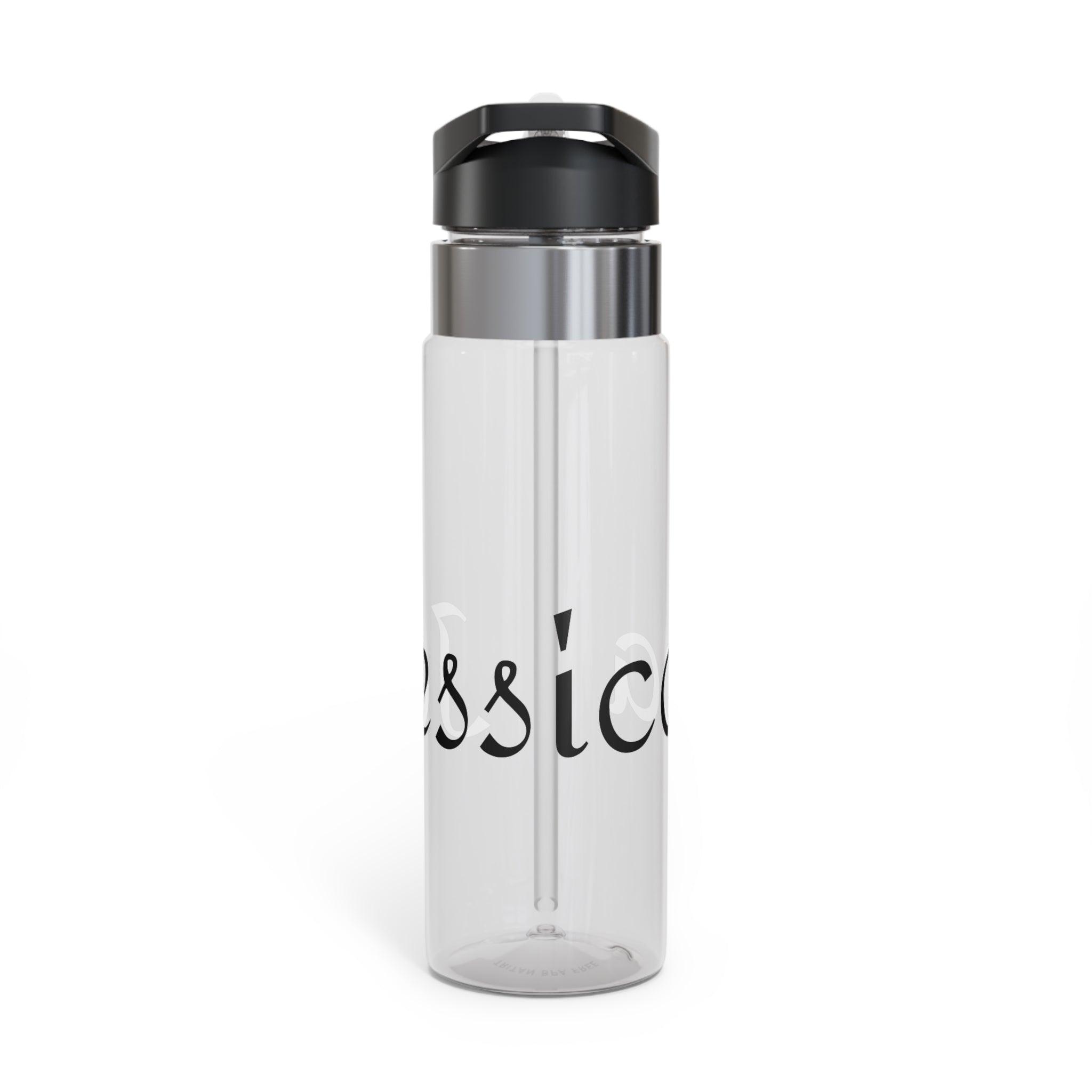Kensington Tritan Sport Bottle — 20oz Personalized Clear Water Bottle (Classic Script)