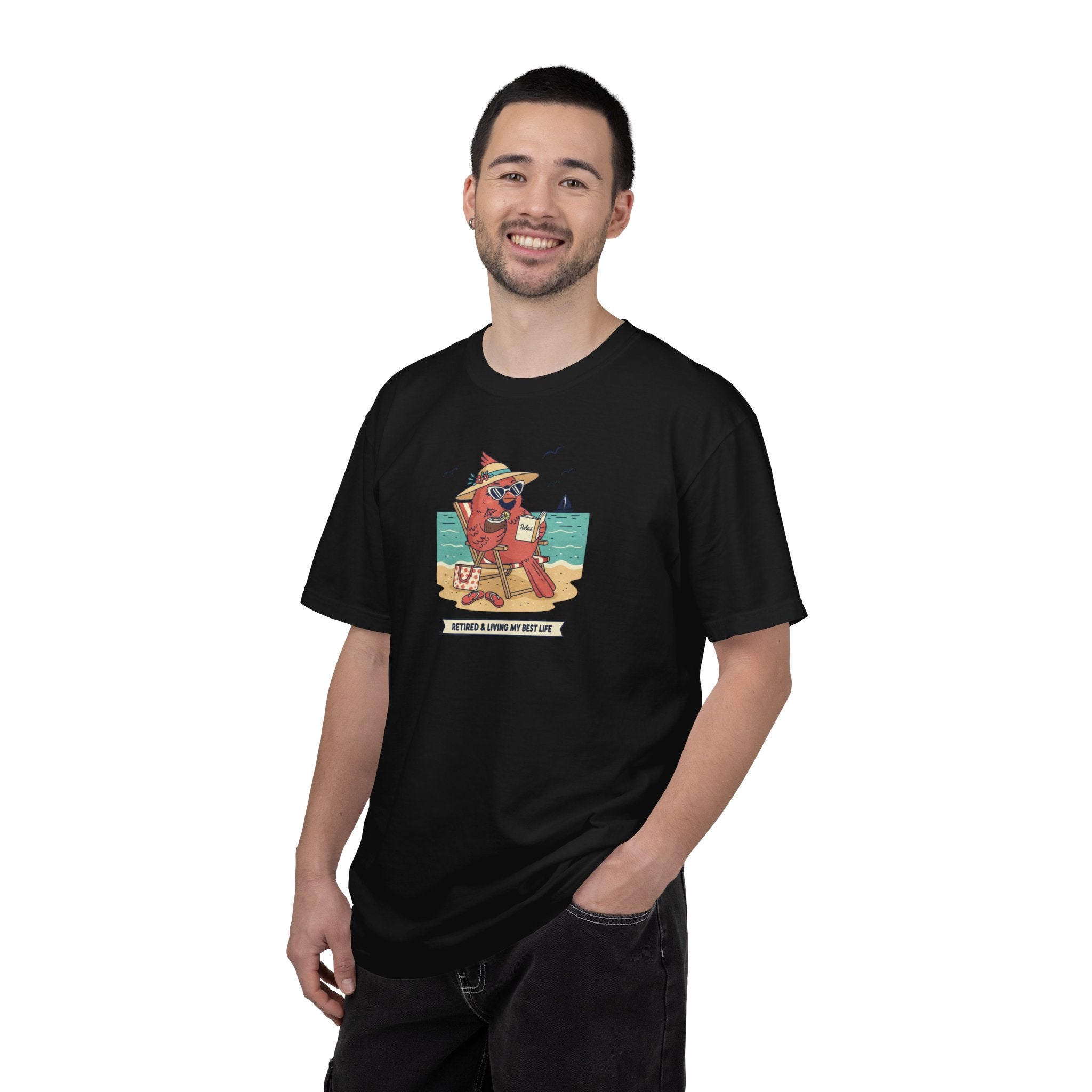 Beach Cardinal Relaxing T-Shirt — Retro Summer Tee