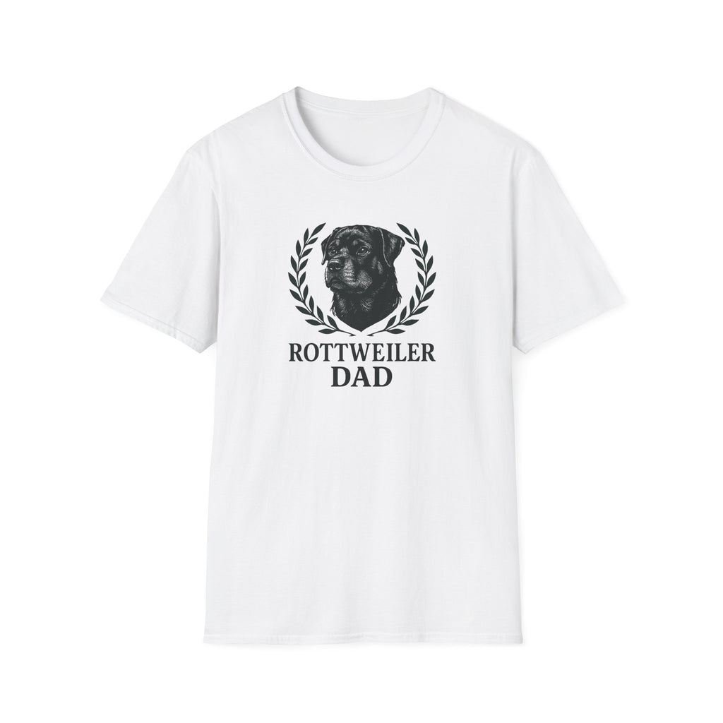 Rottweiler Dad T-Shirt — Dog Dad Tee with Rottweiler Portrait