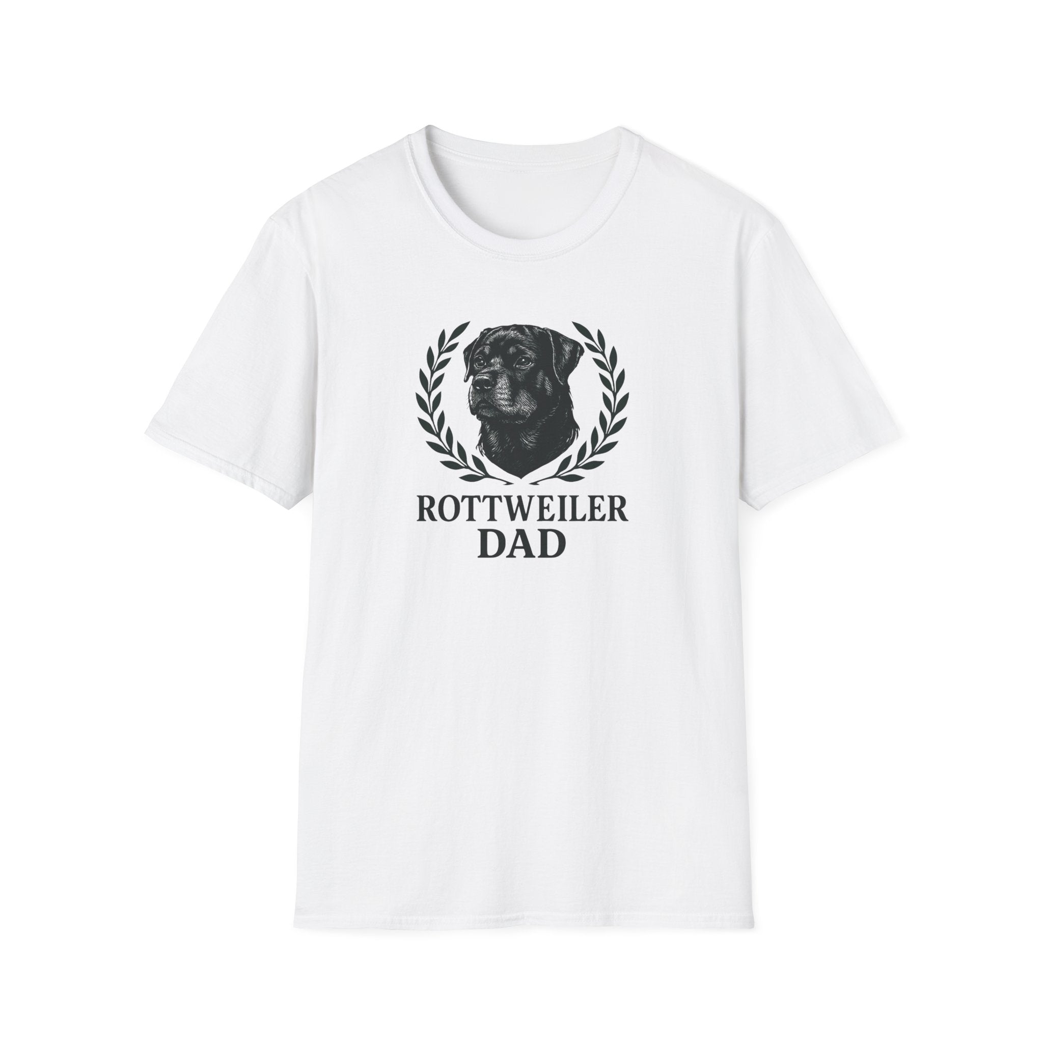Rottweiler Dad T-Shirt — Dog Dad Tee with Rottweiler Portrait
