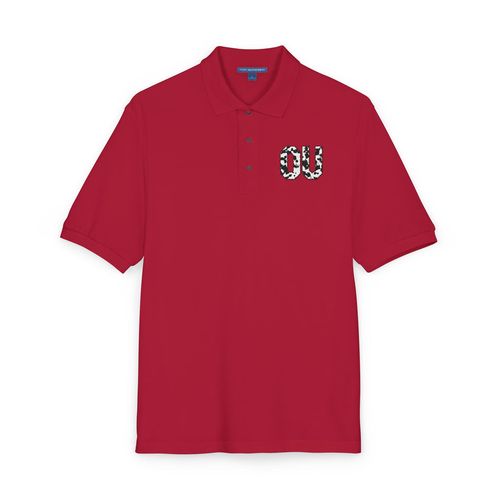 Embroidered 'OU'  Polo Shirt