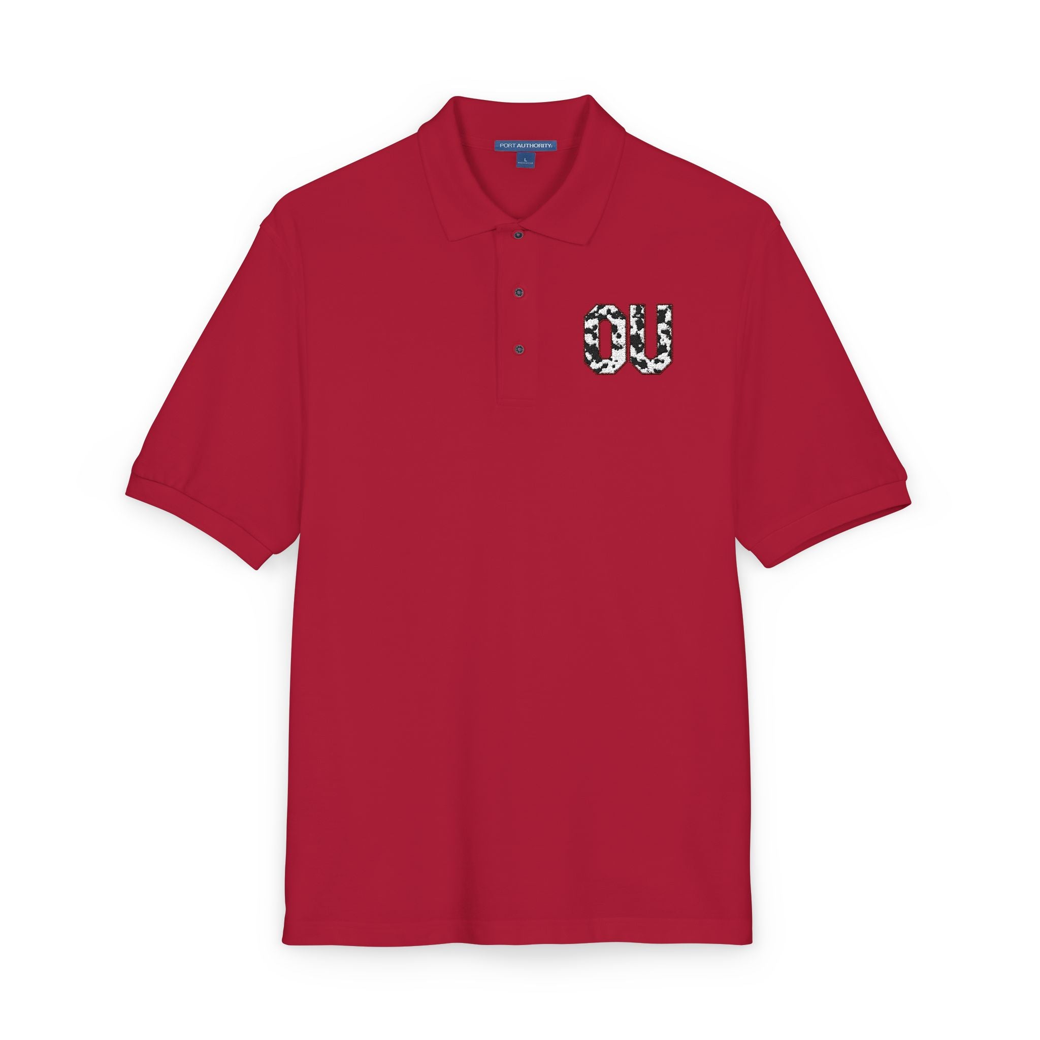 Embroidered 'OU'  Polo Shirt