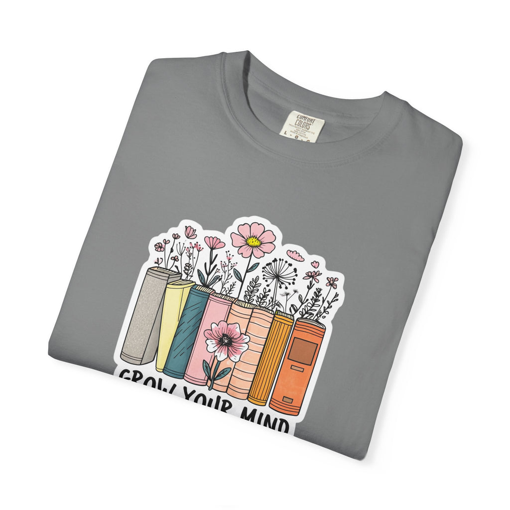 Grow Your Mind Book Stack T-Shirt