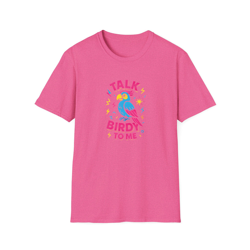 Talk Birdy To Me T-Shirt — Colorful Parrot Graphic Tee