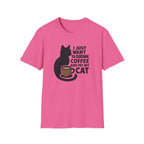 Cat & Coffee T-Shirt — "I Just Want to Drink Coffee and Pet My Cat" Graphic Tee