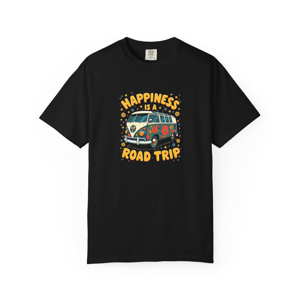 Road Trip T-Shirt — "Happiness Is A Road Trip" Vintage Camper Tee