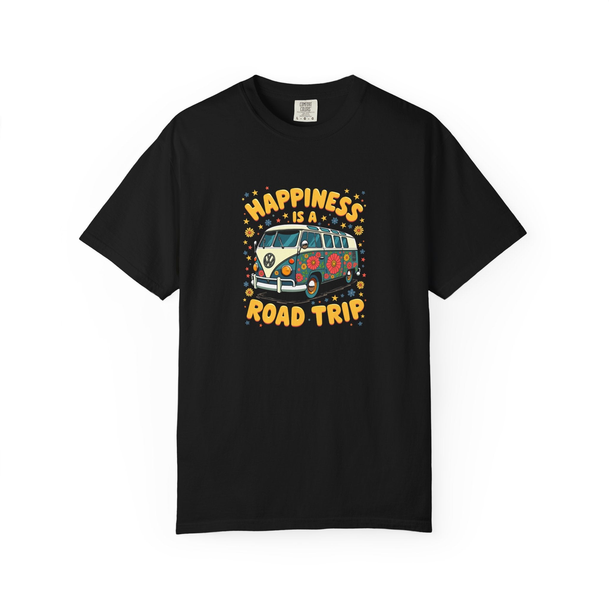 Road Trip T-Shirt — "Happiness Is A Road Trip" Vintage Camper Tee