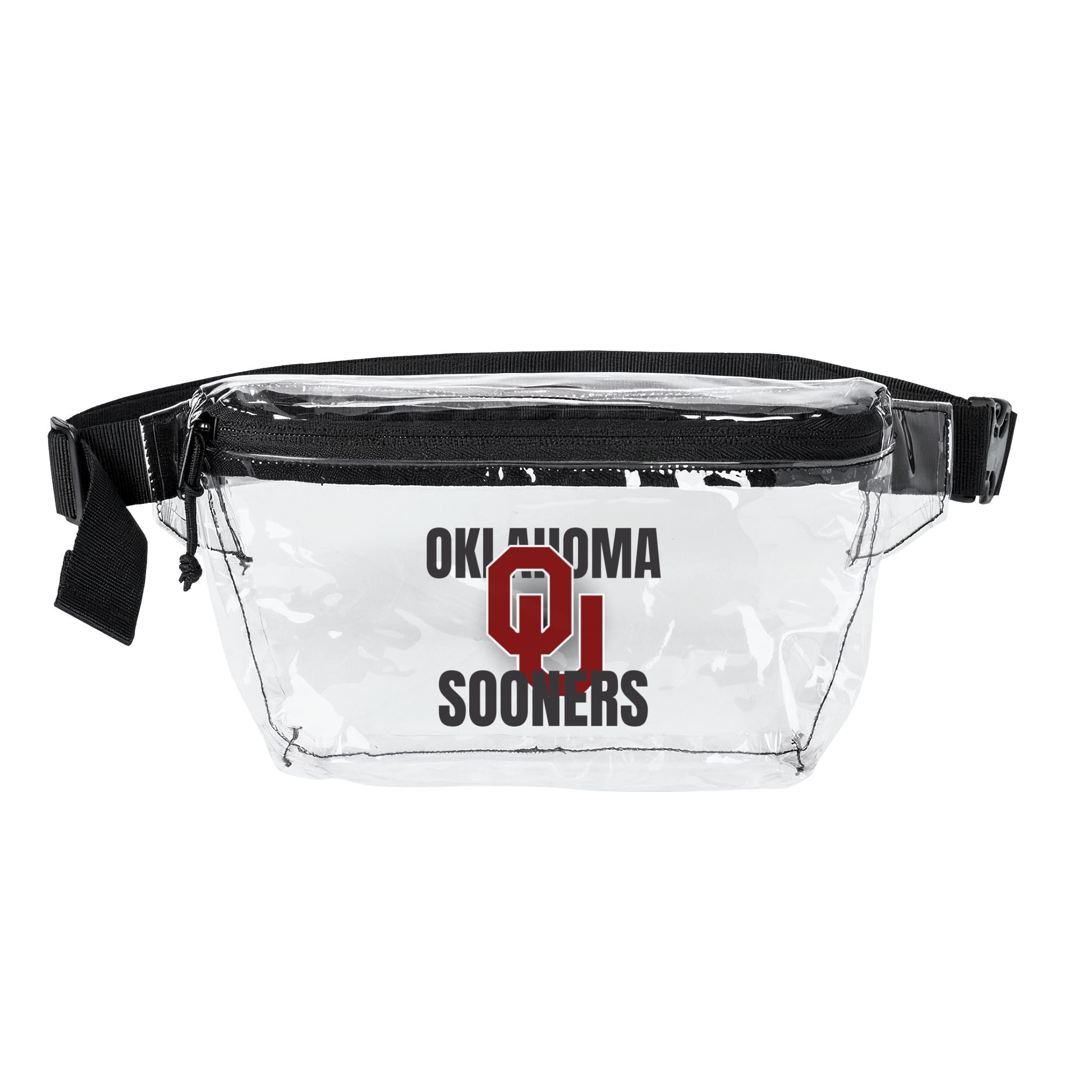 Oklahoma Sooners Clear Fanny Pack — Team Logo Transparent Belt Bag