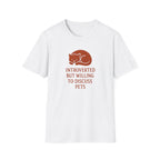 T-Shirt — "Introverted But Willing to Discuss Pets" Cat Graphic Tee