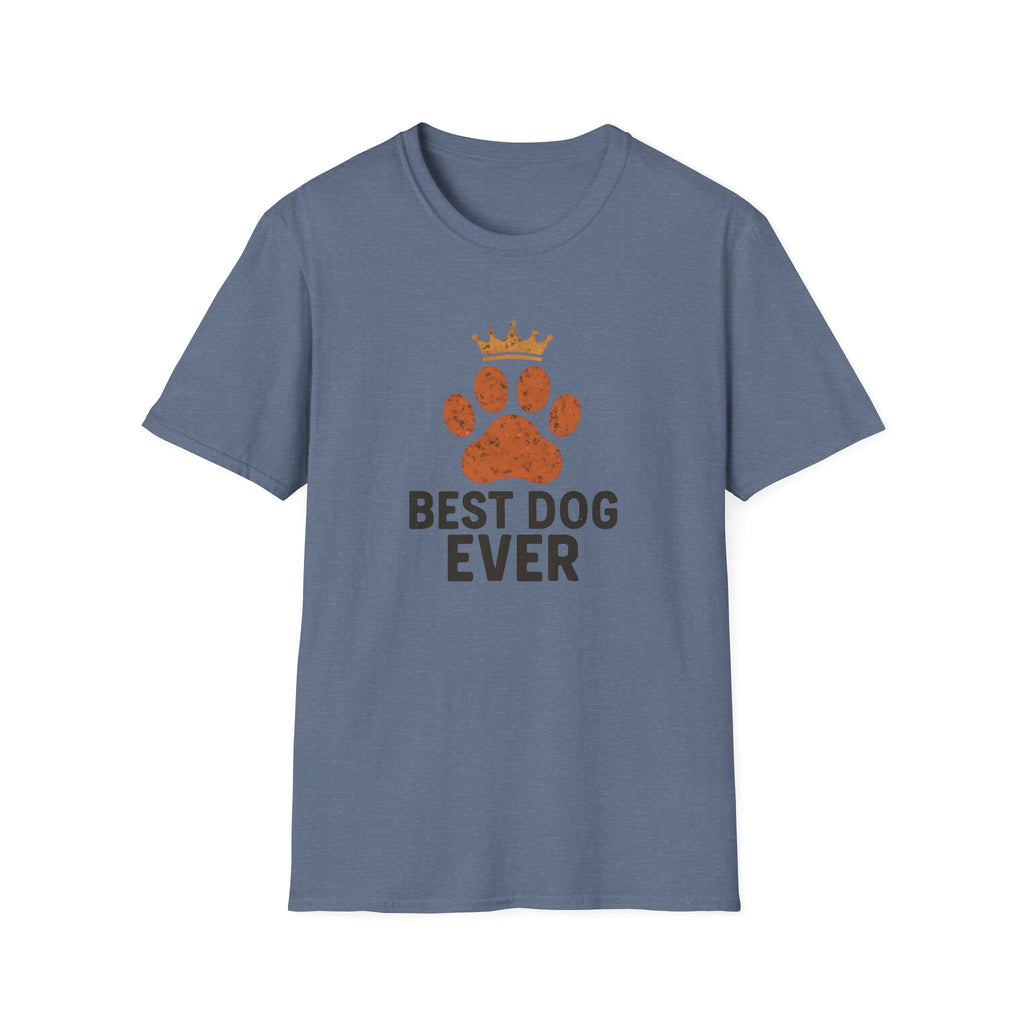Best Dog Ever T-Shirt — Paw Print with Crown Dog Lover Tee