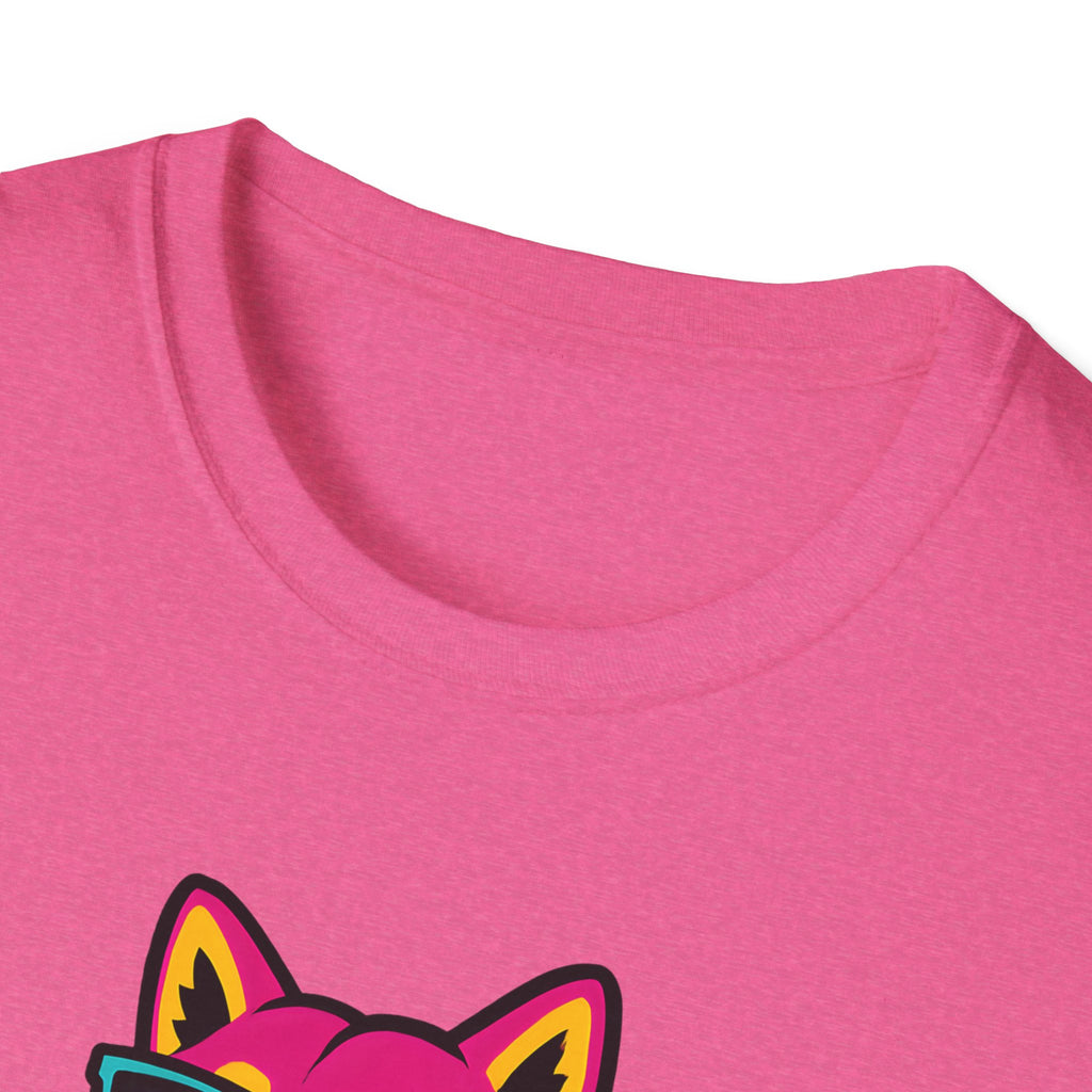 Pawsome Sunglasses Dog T-Shirt – Retro Neon Shiba Graphic Tee