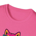 Pawsome Sunglasses Dog T-Shirt – Retro Neon Shiba Graphic Tee