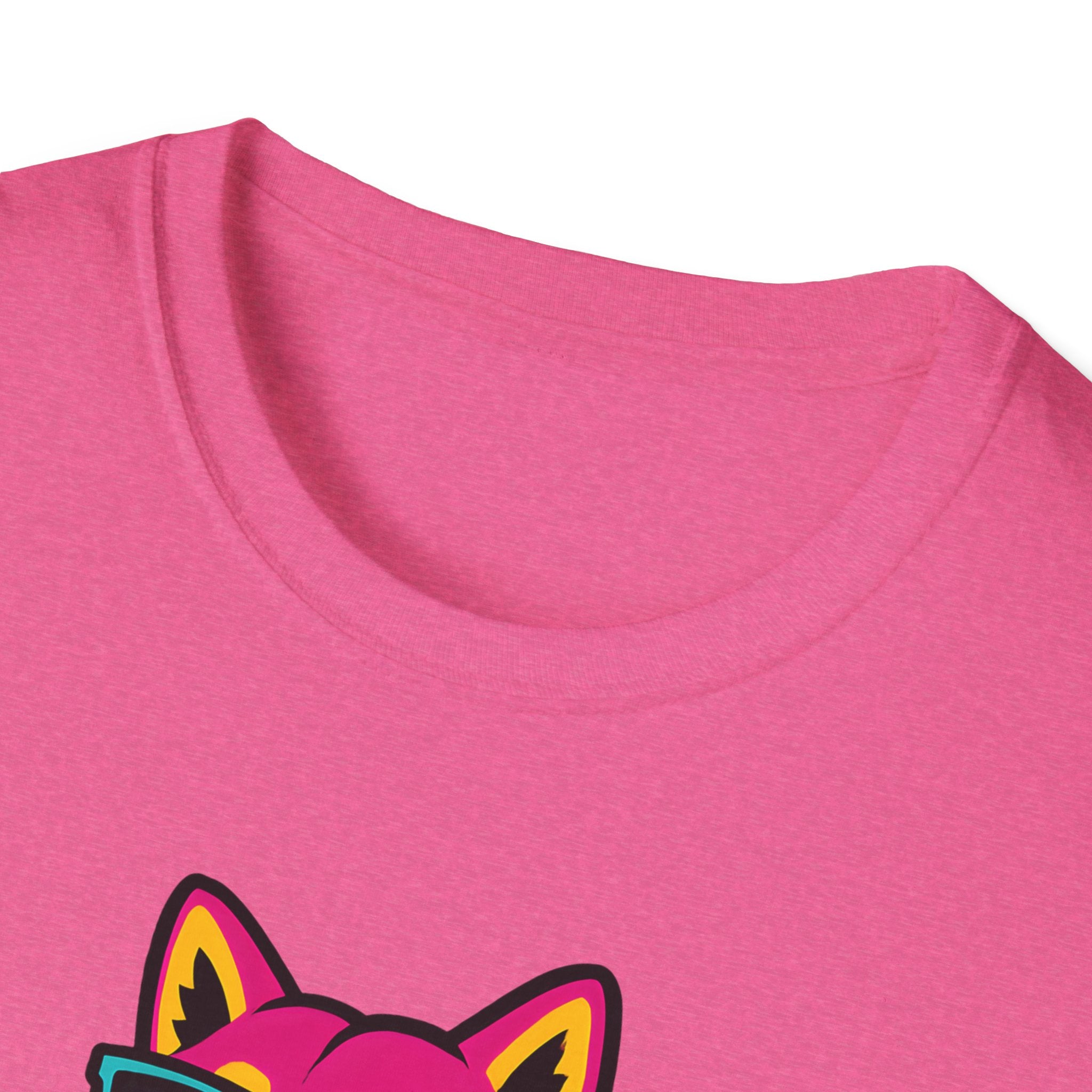 Pawsome Sunglasses Dog T-Shirt – Retro Neon Shiba Graphic Tee