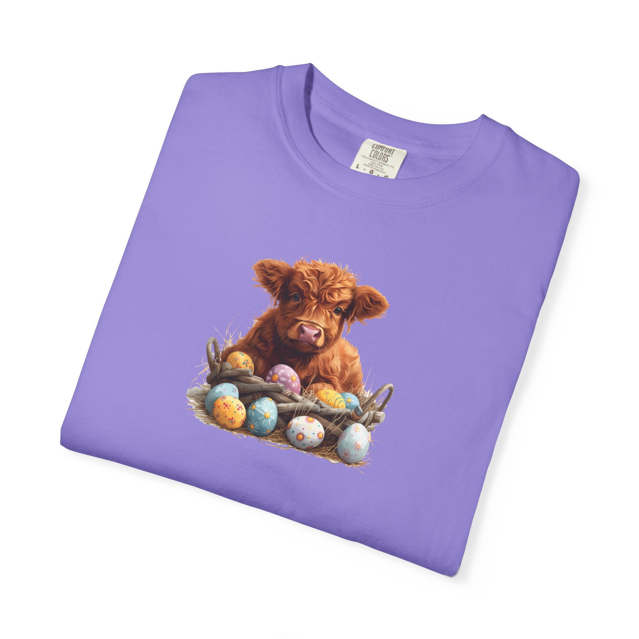 Highland Calf with Easter Eggs T-Shirt