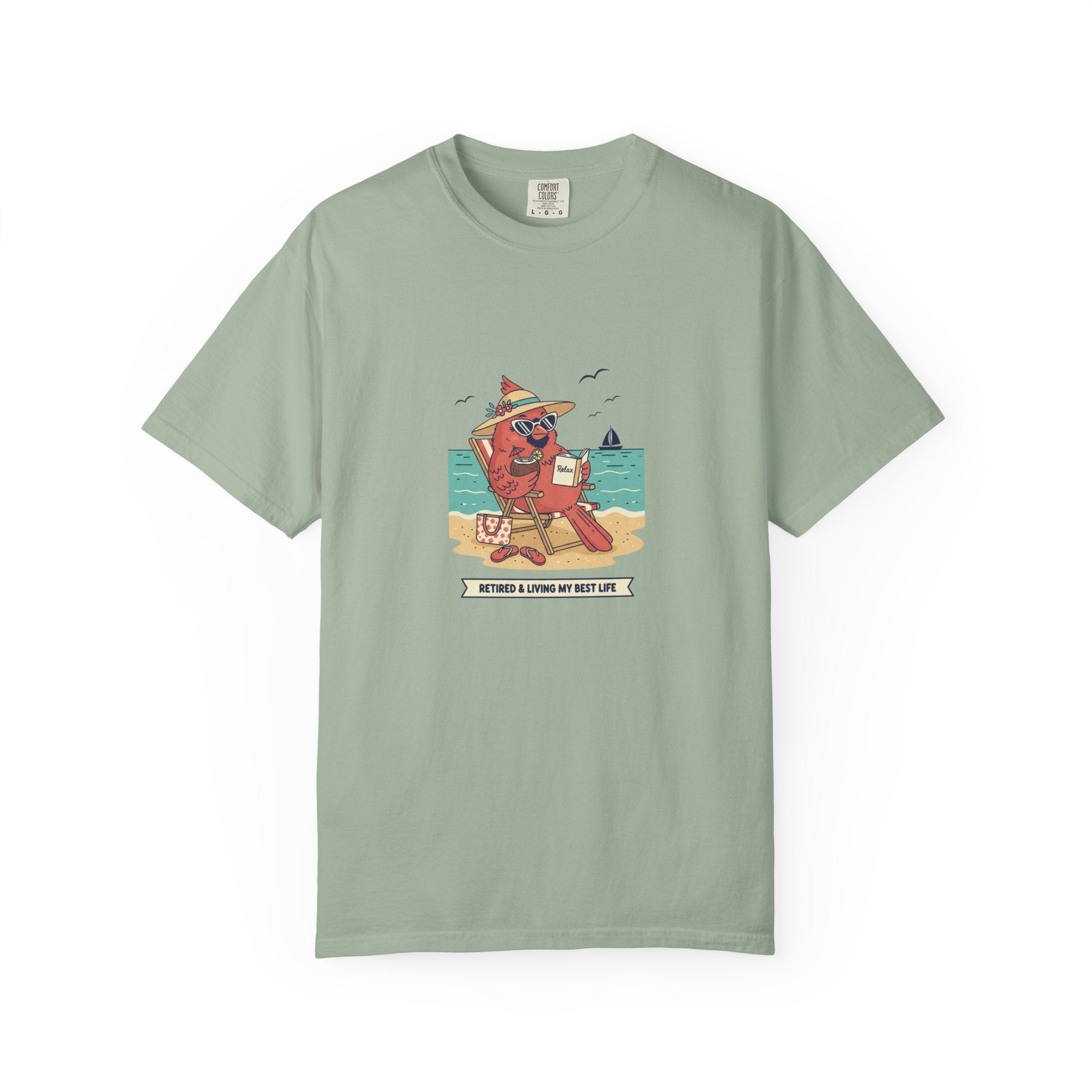 Beach Cardinal Relaxing T-Shirt — Retro Summer Tee