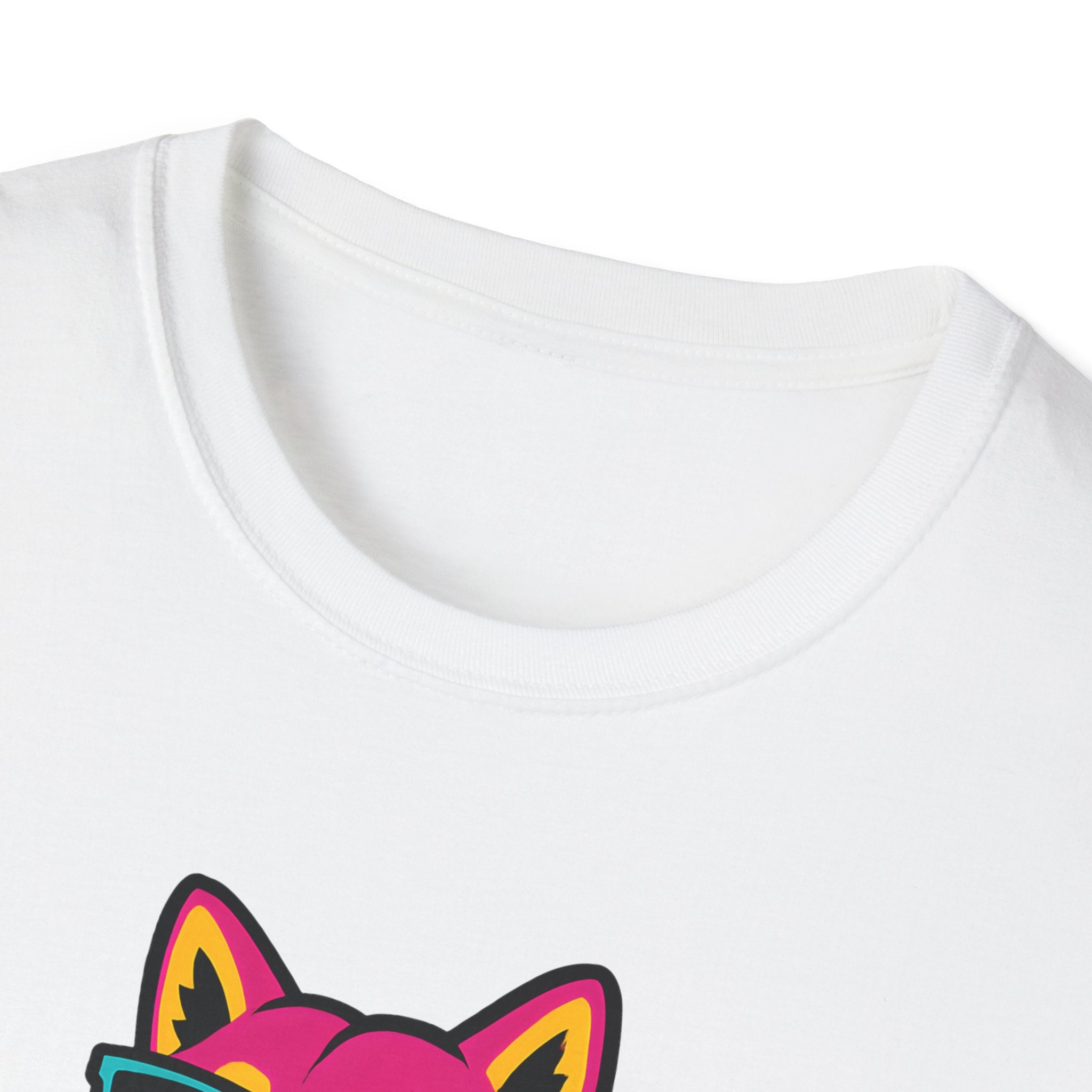 Pawsome Sunglasses Dog T-Shirt – Retro Neon Shiba Graphic Tee