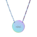 Engraved Circle Necklace — "Mimi." Personalized Pendant Gift