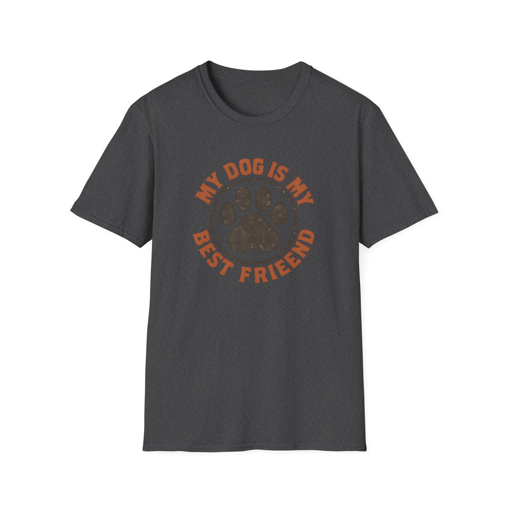 Dog Lover T‑Shirt — "My Dog Is My Best Friend" Paw Print Tee