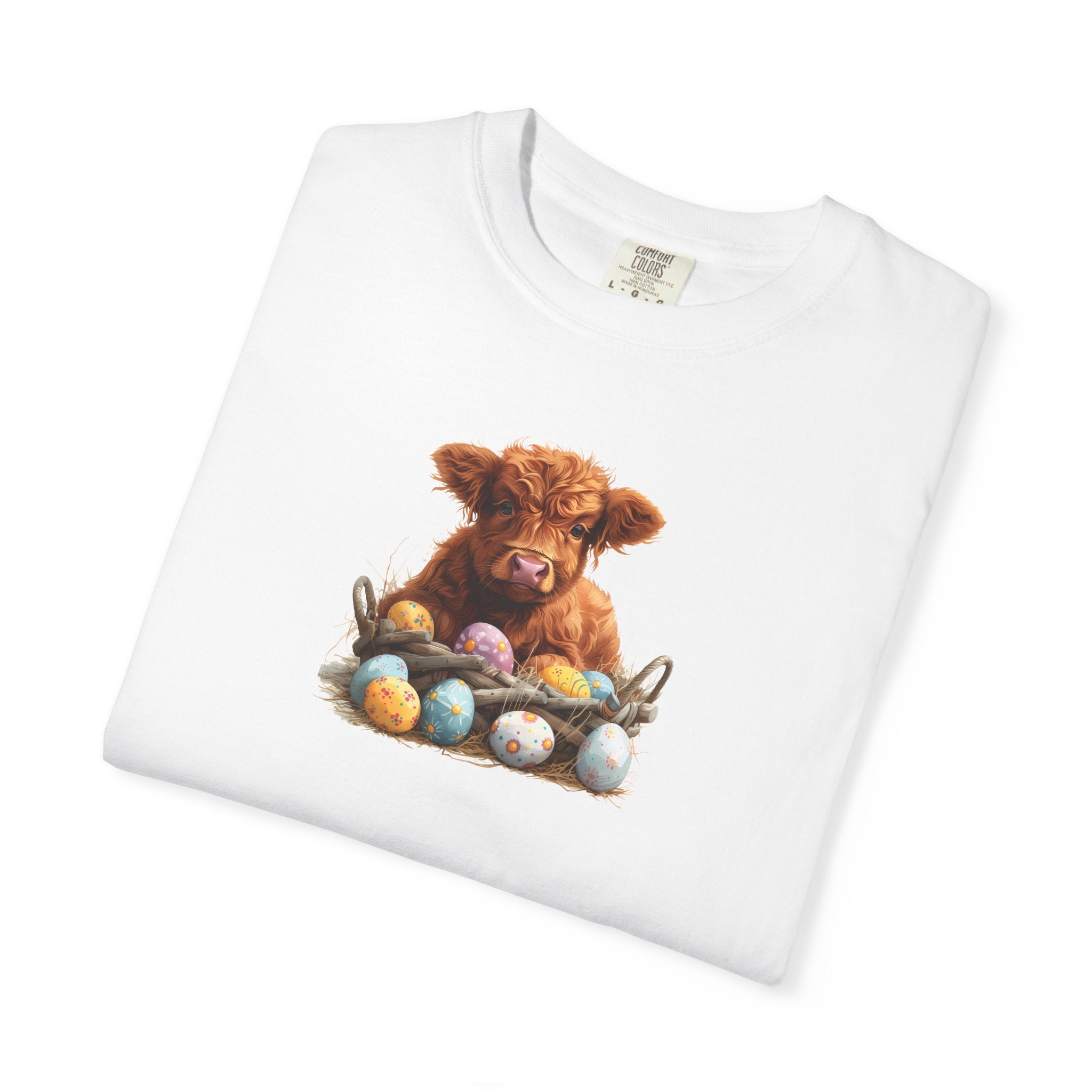 Highland Calf with Easter Eggs T-Shirt