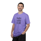 Teacher T-Shirt – "Changing the World One Child at a Time" Inspirational Educator Tee