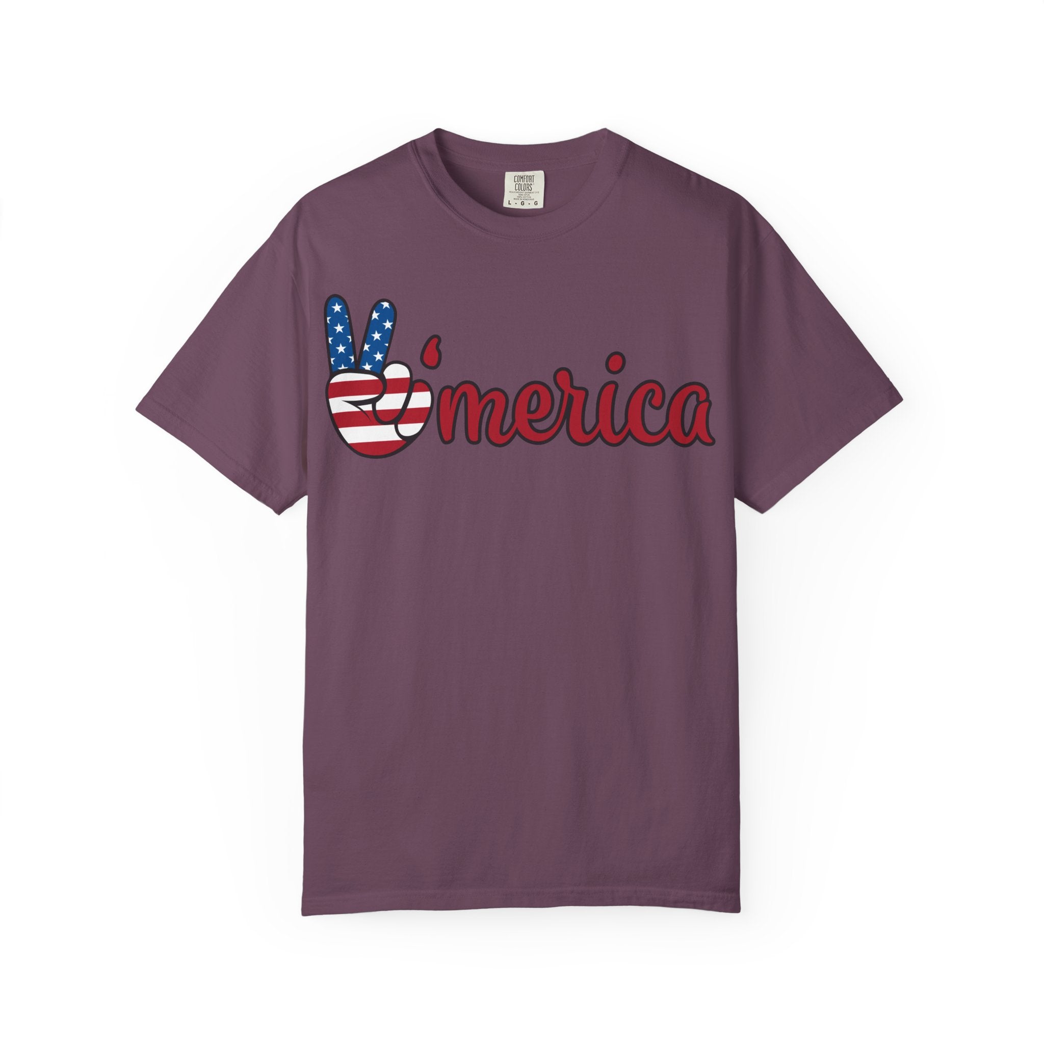 'Merica Peace Sign T-Shirt — Patriotic USA Flag Graphic Tee for 4th of July