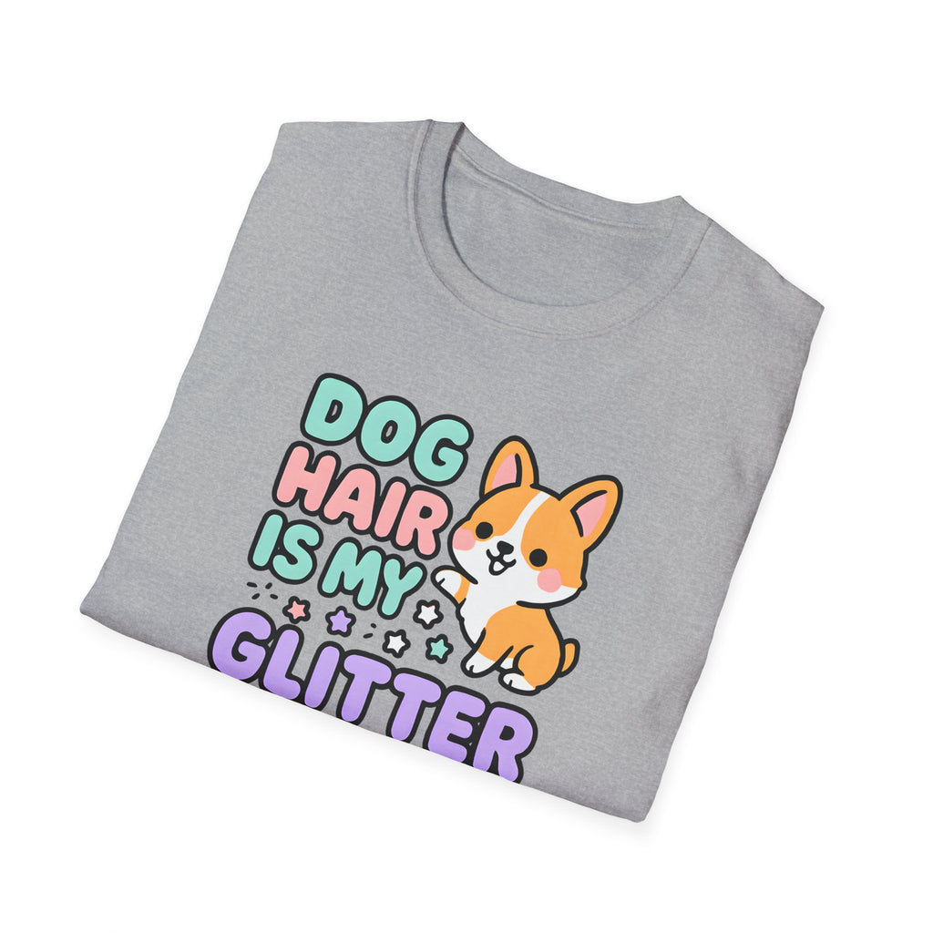 Dog Hair Is My Glitter T-Shirt — Cute Corgi Pet Lover Tee