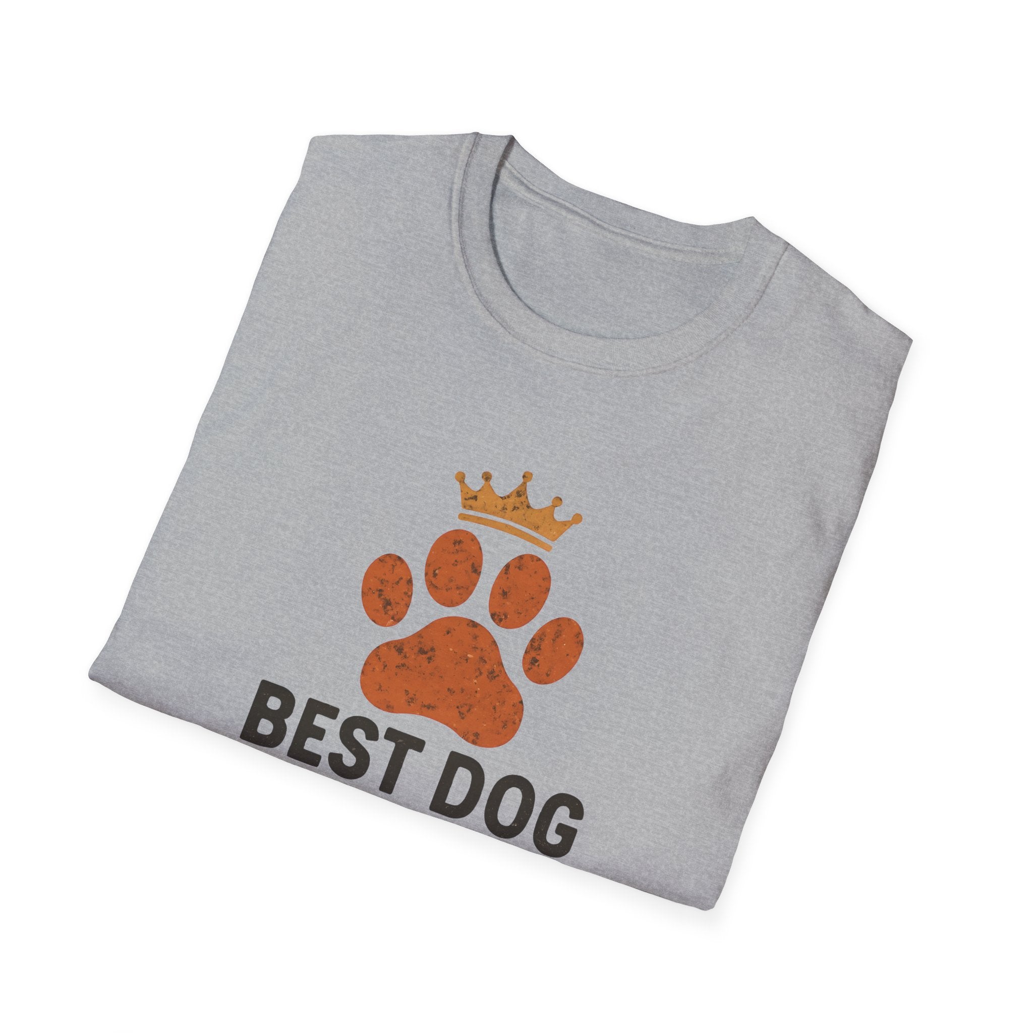 Best Dog Ever T-Shirt — Paw Print with Crown Dog Lover Tee