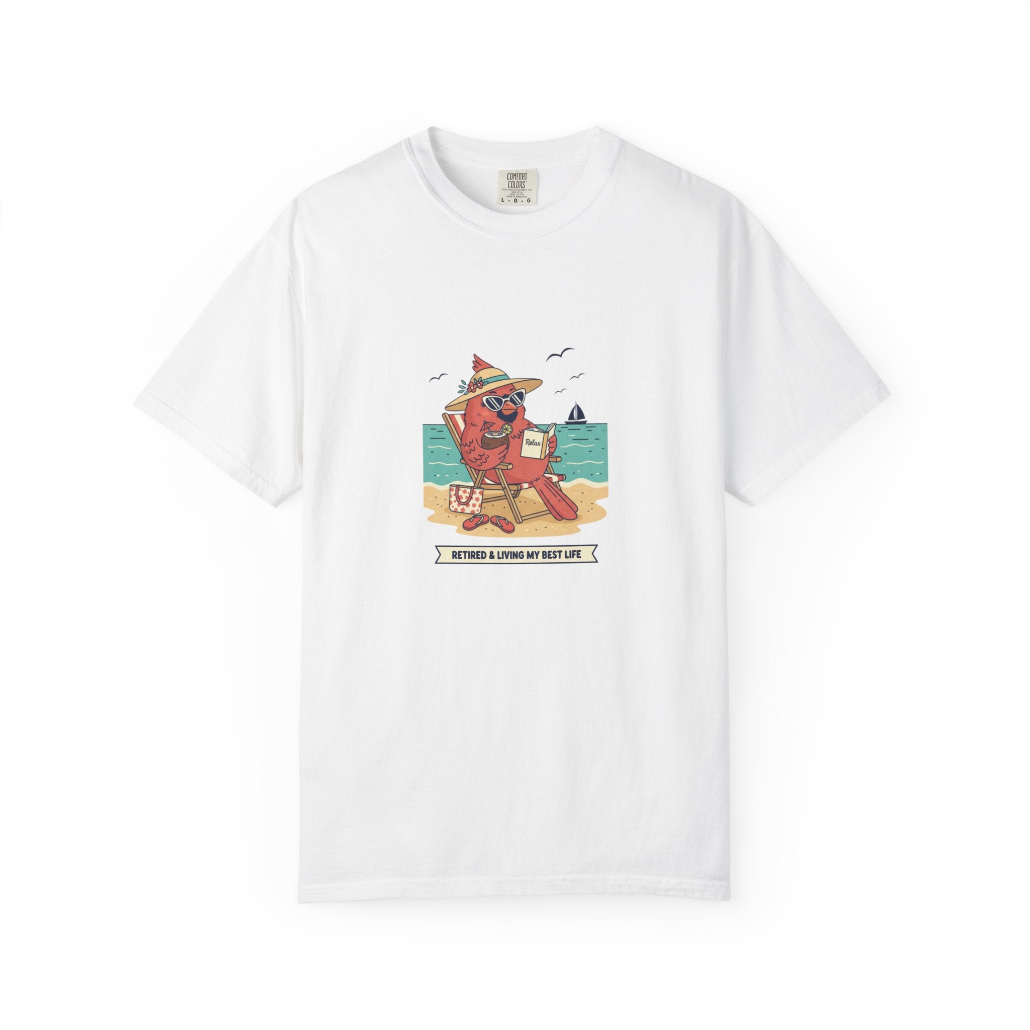 Beach Cardinal Relaxing T-Shirt — Retro Summer Tee