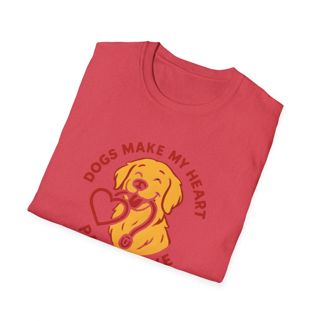 Dogs Make My Heart Pawsitive T-Shirt — Cute Dog Lover Graphic Tee