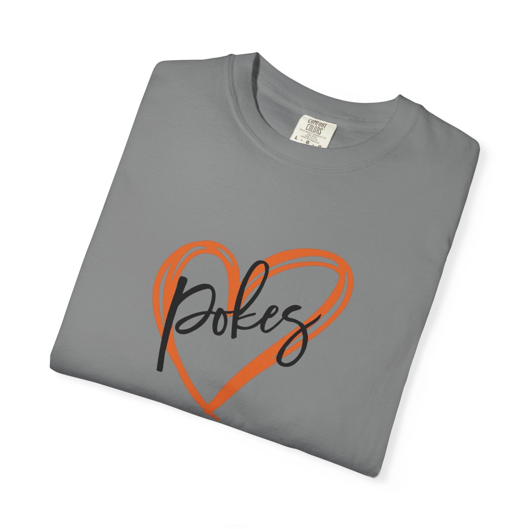 Go Pokes Heart Script T‑Shirt