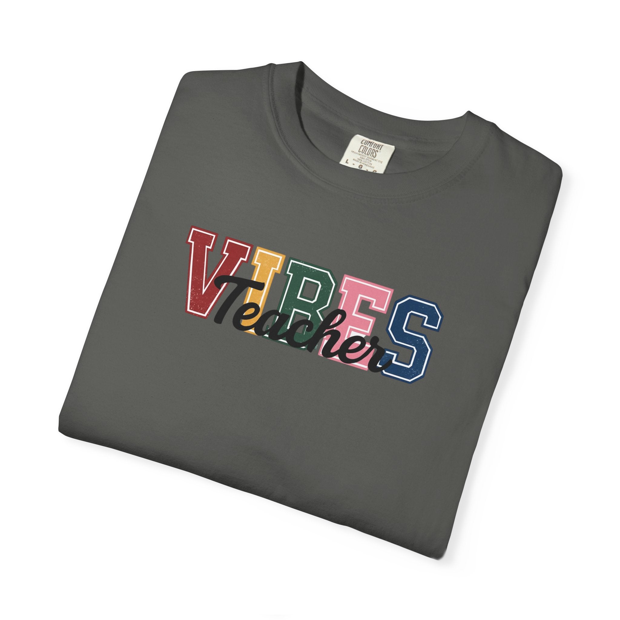 VIBES Teachers T-Shirt — Colorful Retro School Pride Tee