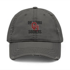 Distressed Embroidered OU Sooners Dad Hat — Vintage Oklahoma Baseball Cap