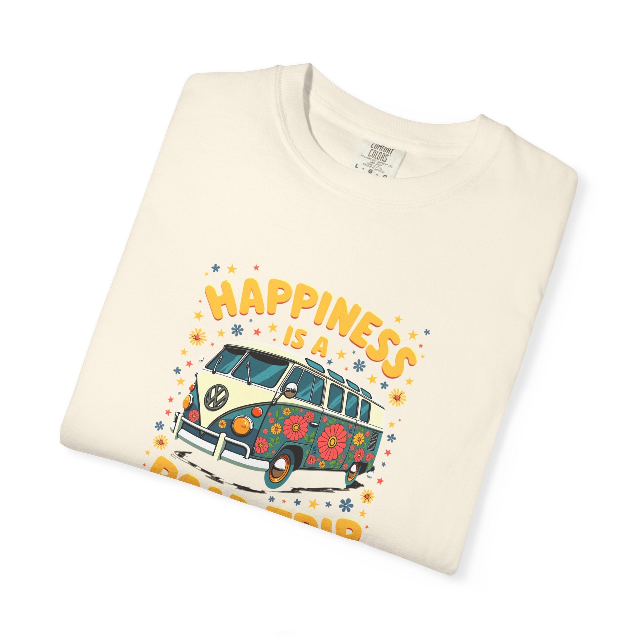 Road Trip T-Shirt — "Happiness Is A Road Trip" Vintage Camper Tee