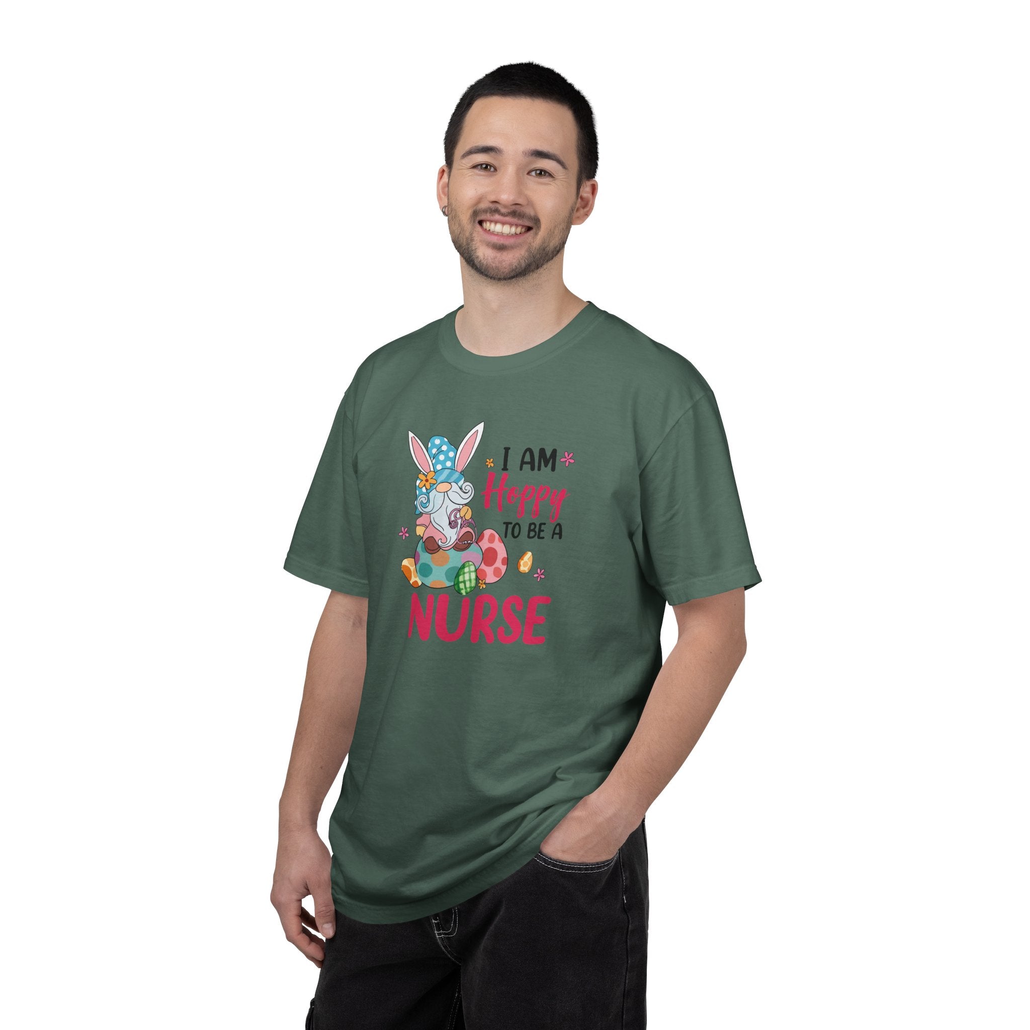 Nurse Bunny T-Shirt — "I Am Hoppy to Be a Nurse" Cute Easter Tee