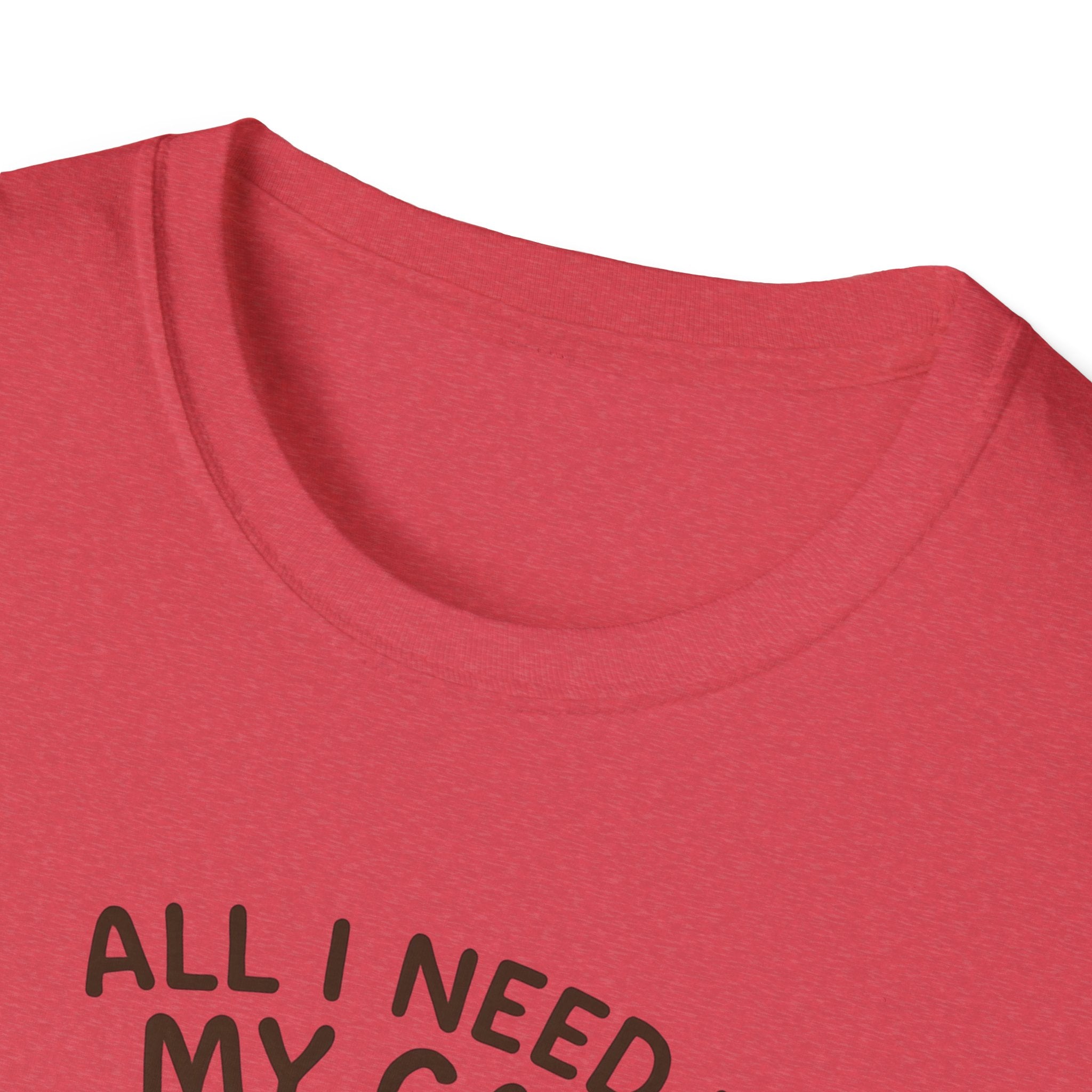 Cat and Coffee T‑Shirt — "All I Need Is My Cat and Coffee" Cute Cat in Mug Tee