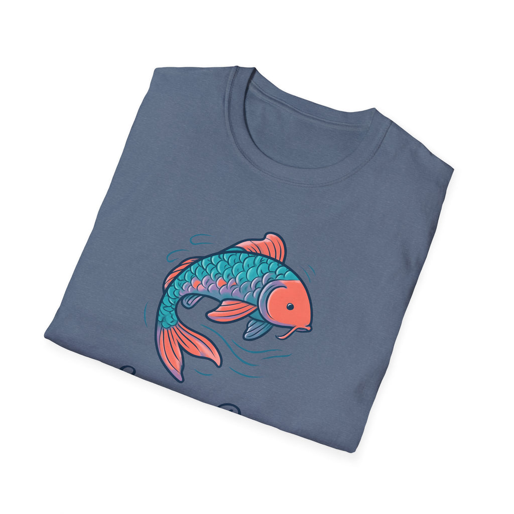 Koi Fish Tee — "Swim in Peace" Relaxed Graphic T-Shirt