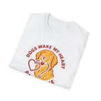 Dogs Make My Heart Pawsitive T-Shirt — Cute Dog Lover Graphic Tee