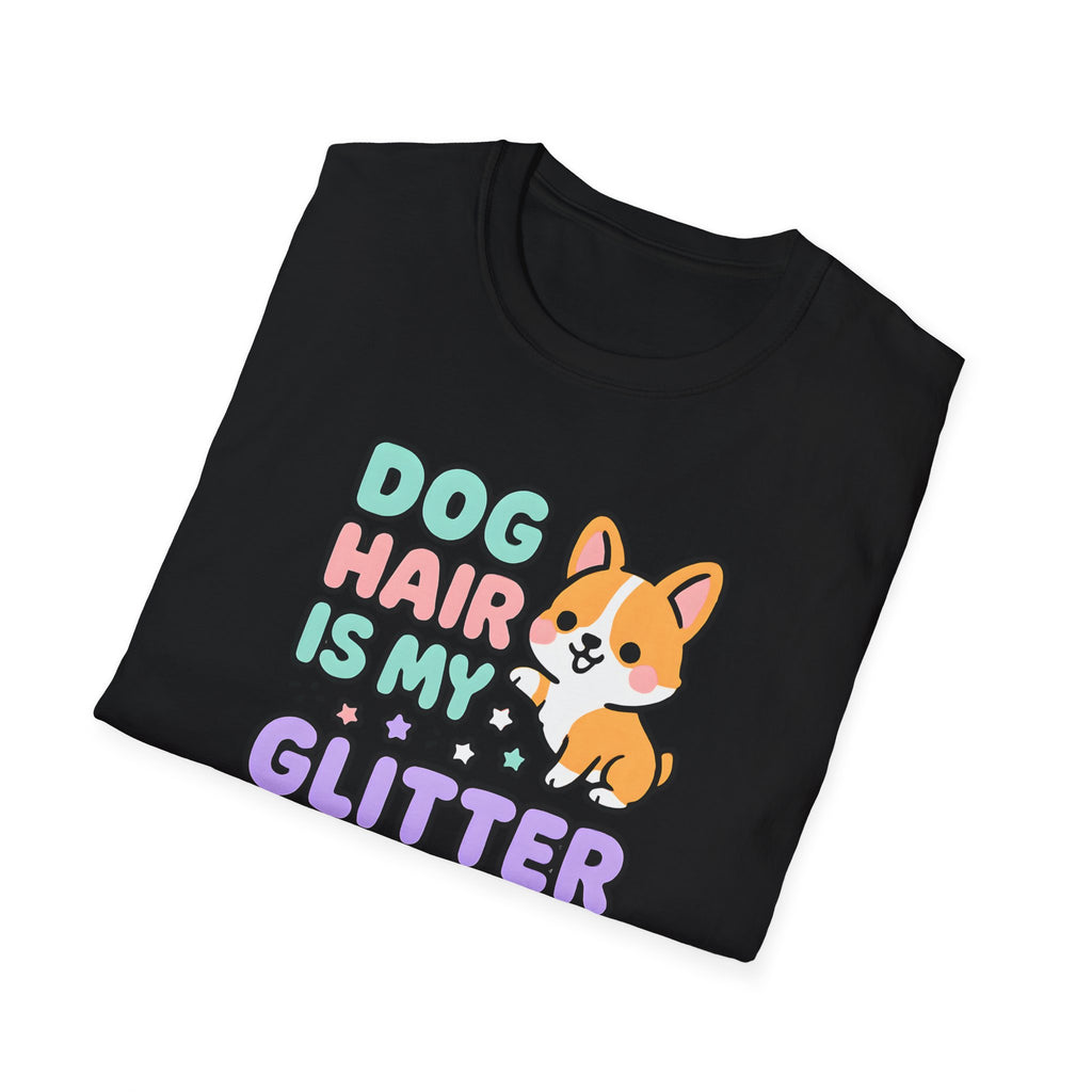 Dog Hair Is My Glitter T-Shirt — Cute Corgi Pet Lover Tee