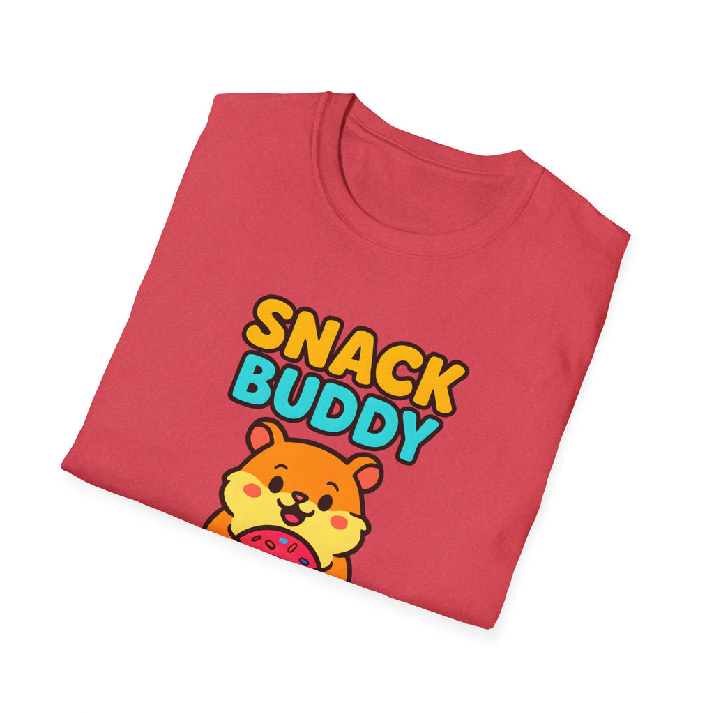 Snack Buddy T‑Shirt — Cute Cartoon Hamster Holding Donut