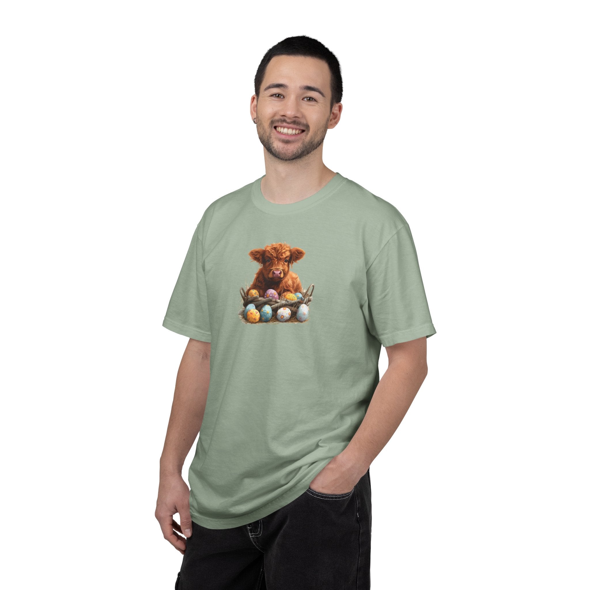 Highland Calf with Easter Eggs T-Shirt