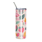 20oz Stainless Tumbler – Cute Summer Strawberries & Sun Insulated Travel Cup