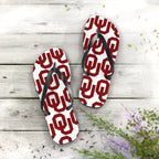 OU Crimson Logo Flip Flops — College Pride Beach Sandals