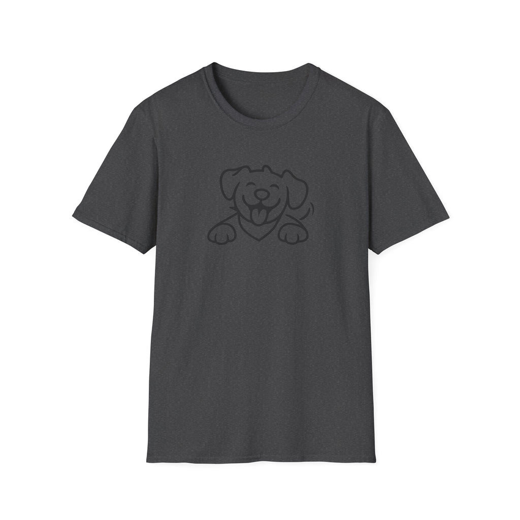 Dog Outline T-Shirt - Cute Happy Puppy Graphic Tee