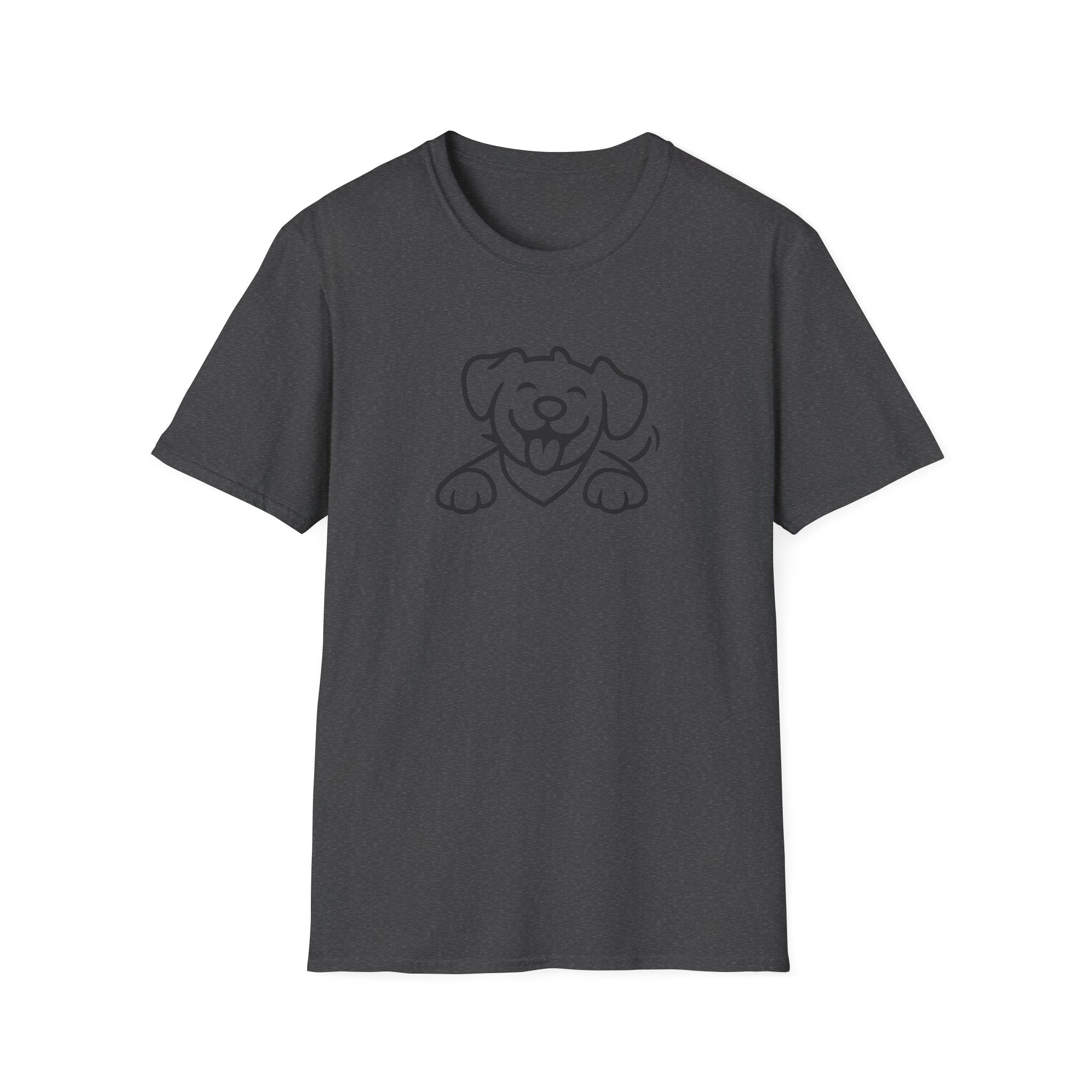 Dog Outline T-Shirt - Cute Happy Puppy Graphic Tee