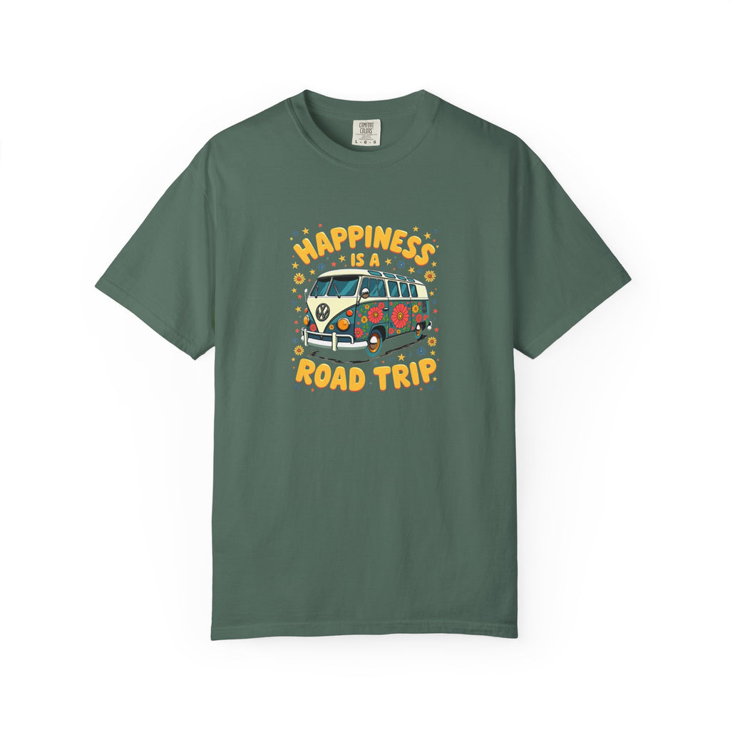 Road Trip T-Shirt — "Happiness Is A Road Trip" Vintage Camper Tee