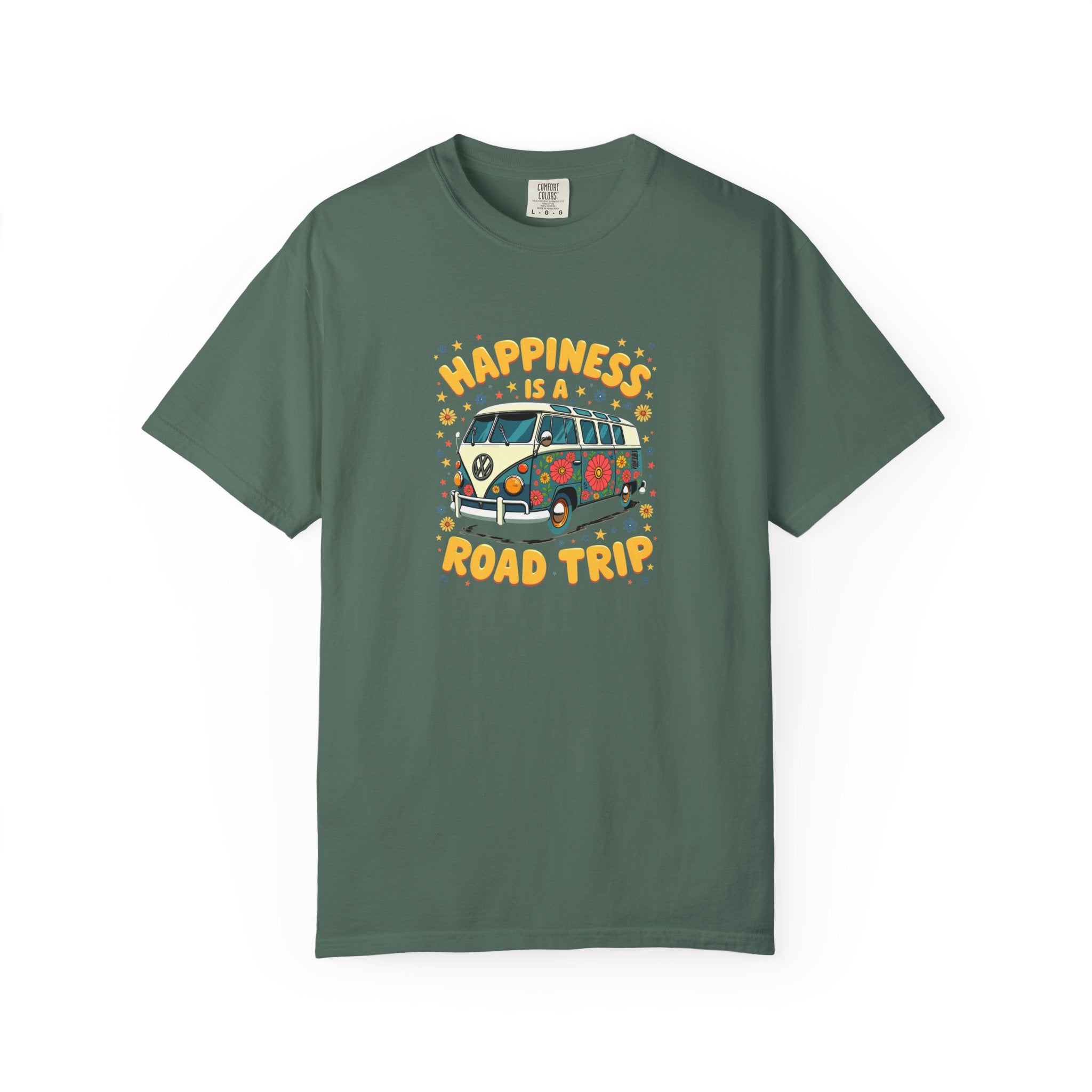 Road Trip T-Shirt — "Happiness Is A Road Trip" Vintage Camper Tee