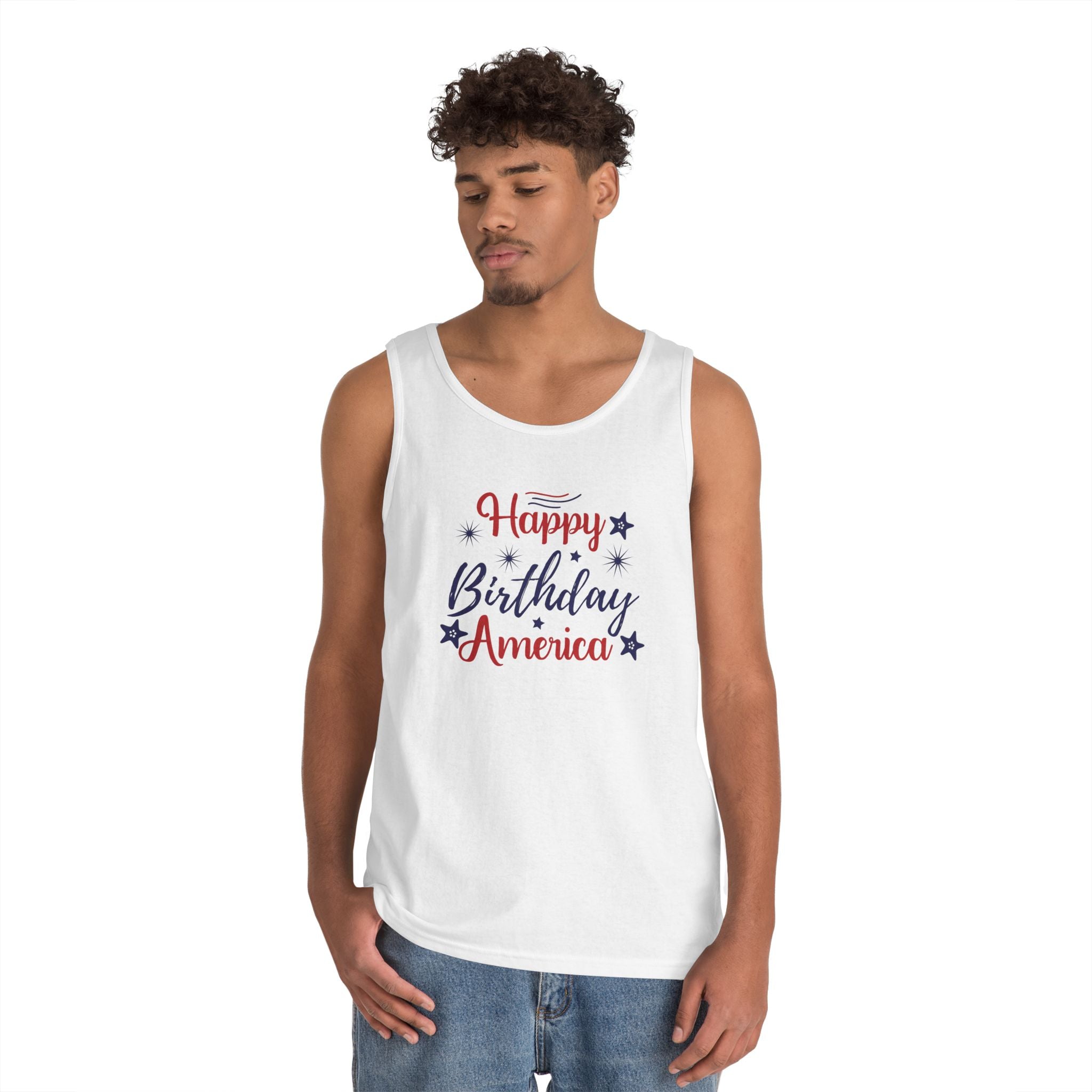 Patriotic "Happy Birthday America" Tank