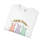 Easter Bunny Trio T-Shirt — "Hoppy Easter" Pastel Graphic Tee